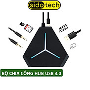 Bộ chia cổng HUB USB 3.0 Sidotech HS3 mở rộng kết nối đa năng 6 cổng USB