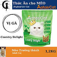 Aatas Country Delight _Thức Ăn Hạt cho MÈO vị Gà 1,2Kg Xanh Lá cho Mèo