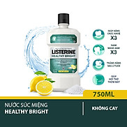 Nước Súc Miệng Làm Trắng Răng Listerine Healthy Bright 750ml -