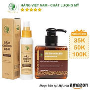 Bộ tắm thảo mộc và chống rạn Wonmom  1 Dầu chống rạn + 1 Sữa tắm cho mẹ