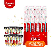 Bộ 12 bàn chải đánh răng Colgate Cushion Clean tặng kèm 12 tuýp Kem đánh