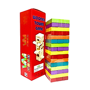 Bộ đồ chơi rút gỗ màu 48 chi tiết Vivitoys, hàng Việt Nam, an toàn cho bé