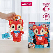 Đồ chơi treo nôi cảm ứng phát nhạc - bạn gấu mèo dễ thương Winfun WF720020