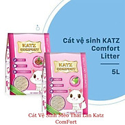 Cát vệ sinh cho mèo Katz Comfort thấm hút vón cục vón cục nhanh 5L