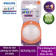 Núm ty Mô Phỏng tự nhiên Philips Avent dùng cho thức ăn đặc 656.23 rãnh