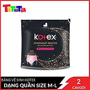 Combo 2 Băng vệ sinh Kotex Đêm dạng quần vừa vặn chống tràn 360 size ML 2