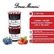 Combo 2 Hũ Mứt Bonne Maman Preserve Dâu & Việt Quất - 370g x 2