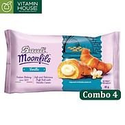 Combo 4 Bánh Sừng Bò Bauli Moonfils vị Vanilla 45g