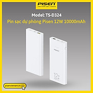 Sạc dự phòng PISEN Electric Library 10000mAh, 12W, màu trắng