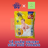 Tã bỉm QUẦN Unidry khô thoáng mã mới gói nhỏ tiện lợi đủ size M15 L15 XL15