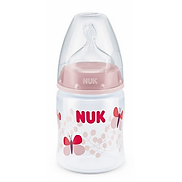 Bình Sữa Nhựa PP 150ml Núm Ti Silicone S1 Nuk NU66132 Size M - Màu Ngẫu