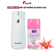 COMBO Máy Xịt Phòng Tự Động và Nước Hoa Xịt Phòng Aroma Hommax - Hàng