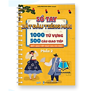 Sách - Sổ tay bắt đầu tiếng Hàn từ số 0 phần 2 1000 từ vựng + 500 câu giao