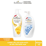 Combo Dầu gội dưỡng tóc suôn mượt Keratin Charming 650g và Sữa tắm hương