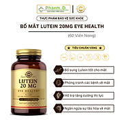 Viên Uống Bổ Mắt, Bổ Sung Lutein, Tăng Cường Thị Lực, Solgar Lutein 20mg