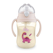 Bình uống nước Tritan bật hút 2 tay cầm có phao 360 độ 250ml FATZBABY