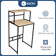 Kệ máy giặt mặt gỗ chân sắt Kachi MK287 - Hàng chính hãng