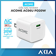 Cốc Sạc Nhanh ACOME AC06U PD 20W Cổng Type