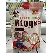 Bánh ăn dặm PAPAFOOD PAPAPUFFS RINGS - 100% Nguyên Liệu Hữu Cơ