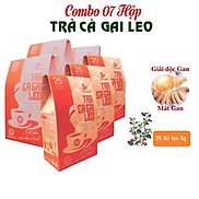 Combo 07 Hộp Trà Cà gai leo Thái Hưng 25 túi lọc x 05g- Mát gan, giải độc