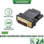 Đầu chuyển đổi UGREEN 20124 HDMI cái sang DVI 24+1 đực màu đen - Hàng