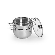 Bộ nồi xửng hấp inox 3 đáy bếp từ Fivestar 28 cm nắp kính