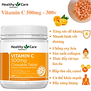 Vitamin C 500mg Healthy Care Chewable 300 Tablet Nhập Khẩu Úc Giúp Tăng