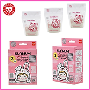 Combo 60 túi trữ sữa mẹ Sunmum mini hồng 100ml 2 hộp tặng 2 zipper bảo quản