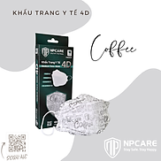 Khẩu trang y tế 4D KF94 NPCARE Coffee H 10c