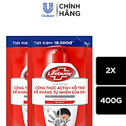 Combo 2 Nước rửa tay Lifebuoy bạc bảo vệ túi 400g