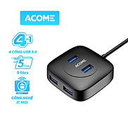 HUB USB 3.0 ACOME AH300 Bộ chuyển đổi 4in1 Tốc độ truyền tải cao Công nghệ