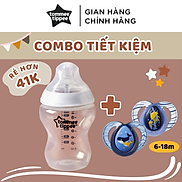 COMBO Bình sữa ty siêu mềm tự nhiên Tommee Tippee Closer to Nature 260ml &