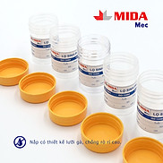 Lọ sinh phẩm MidaMec không gá 40ml PP đóng gói 100 lọ bao - Nắp Vàng