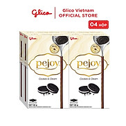 Bánh que nhân kem cookie GLICO Pejoy Cookies & Cream 39G Combo 4 hộp