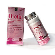 Viên uống bổ sung Biotin Vitamin B5 giúp bảo vệ da chăm sóc tóc Rostex Hộp