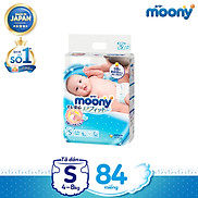 Mã mới Tã dán cao cấp Moony NB90 S84 L54 Nhập khẩu từ Nhật Bản