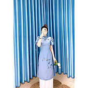 Áo dài cách tân tafta màu xanh siêu xinh by Quỳnh Hương