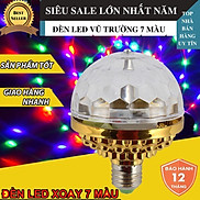 Đèn LED Xoay 7 Màu Nhiều Hiệu Ứng Tia Chớp Nhấp Nháy Theo Tiếng Nhạc