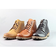 Giầy boots nam da thật cao cổ, kéo khóa 5SMN033