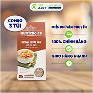 COMBO 3 Gạo Lứt Nâu & Hạt Chia Hữu Cơ NutriChoice Brown Lotus Rice Gói