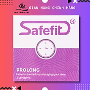 Bao cao su SafeFit Prolong Kéo dài thời gian Hộp 3 cái