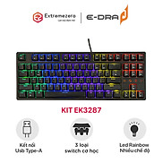 Bàn phím cơ chơi game có dây E-Dra EK3287 - Led Rainbow - E-dra Switch