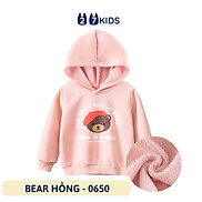 Áo nỉ hoodie bé gái dài tay 27Kids 27Home áo thun da cá lót lông nữ cho