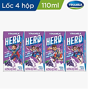 THỨC UỐNG SỮA TRÁI CÂY HERO VỊ KẸO NHO VINAMILK - HỘP X 110ML