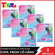 COMBO 6 Băng vệ sinh Diana Siêu thấm Cool Fresh 8 miếng gói X6