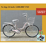 Xe đạp nữ 24 inch sườn inox