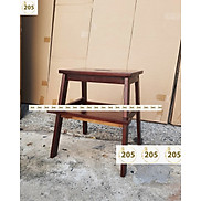 Ghế bậc thang 2 tầng bằng gỗ cao su 100% MÀU VÀNG - 205 TC WOODEN STOOL