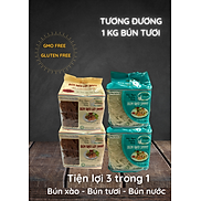 Bộ 2 gói bún gạo + 2 gói bún gạo lứt Jimmy - Bún ngon thượng hạng