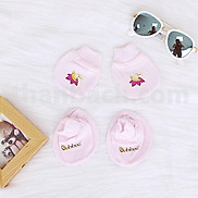 COMBO Bộ bao tay bao chân và nón 100% Cotton in hình cute BABIBOO - BBC13