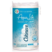 Bông Tẩy Trang Maxi Viền Nổi Aqua Life Cotoneve 50 Miếng - 8003350524860